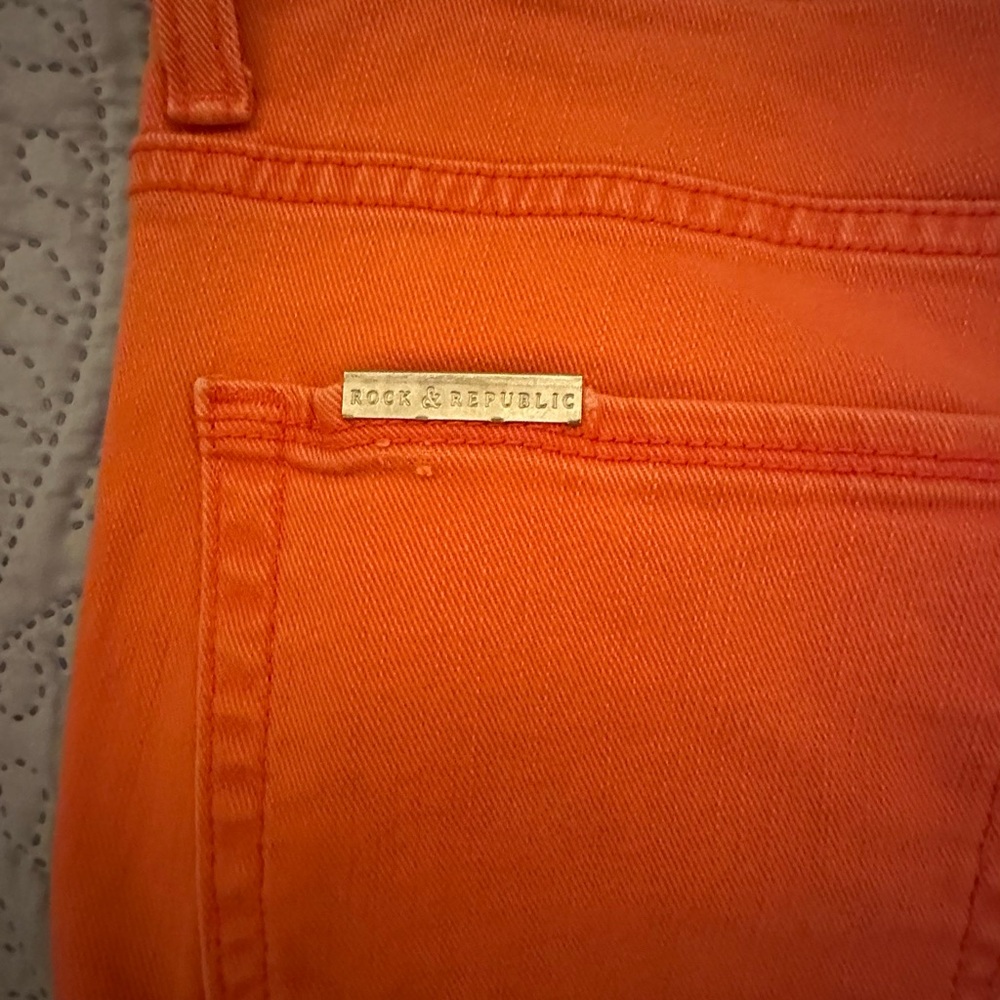 Rock & Republic Orange Skinny Jeans - Picture 6 of 8
